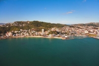 Aerial;Wellington;Beehive;parliament;down_town;highrise;airport;bays;marina;dock