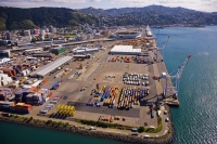 Aerial_Wellington_Wharf_containers_cranes_sheds_storage_sheds_caketin