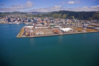 Aerial_Wellington_Wharf_containers_cranes_sheds_storage_sheds_caketin