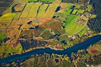 Aerial;Roxburgh;Otago;lake_Roxburgh;Clutha_River;church;churches;fruit_growing;h