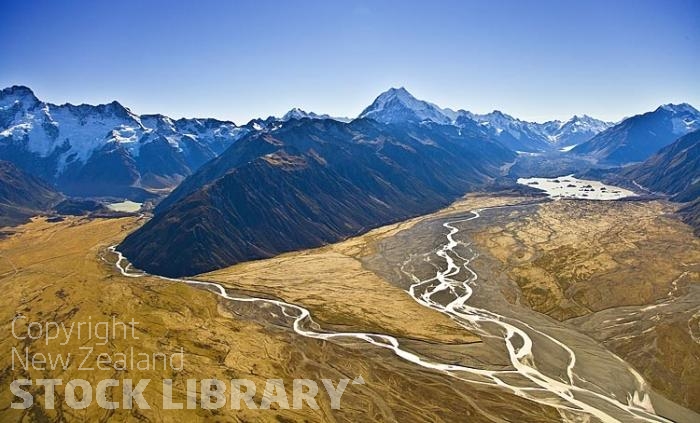 Aerial;Lake Pukaki;South Canterbury;Canterbury;Mt Cook;Tasman Glacier;Mt Cook village