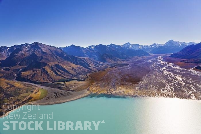 Aerial;Lake Pukaki;South Canterbury;Canterbury;Mount Cook;Mt Cook;Glentanner;airfield;airport