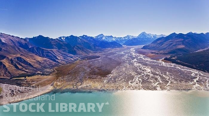 Aerial;Lake Pukaki;South Canterbury;Canterbury;Mount Cook;Mt Cook;Glentanner;airfield;airport;Tasman River