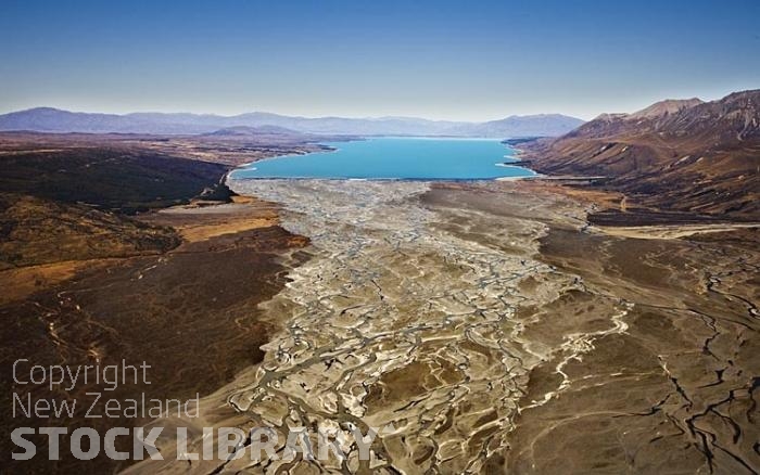 Aerial;Lake Pukaki;South Canterbury;Canterbury;Tasman River;SH 80;State Highway 80;Glentanner;airfield;airport