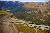 Aerial;Arthurs_Pass_Route_Canterbury;mountains;hills;Lakes;Waimakariri_River;tus