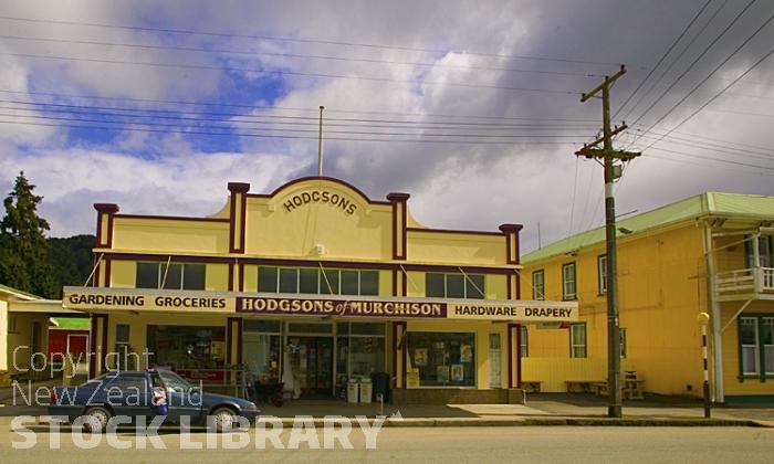 Murchison;Buller Region;mountains;hills;rivers;Road;bush;native forrest;state highway6;Dairy farm;dairy farming;green fields;green paddocks;bluffs;cliffs;Matakitaki River;Buller river;Four river plain;Matiri River;Hodgsons hardware store