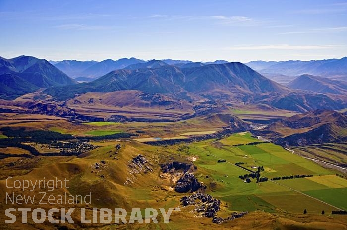 Aerial;Arthur's Pass Route Canterbury;mountains;hills;Lakes;Waimakariri River;tussock grass;tussock;rail lines;railway;freight trains;tourist trains;bush;native forrest;state highway 73;Castle Hill Village;Ski Village;Castle Hill