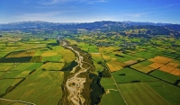 Aerial;Oxford;Canterbury;mountains;hills;Canterbury_Plain;North_Canterbury;green