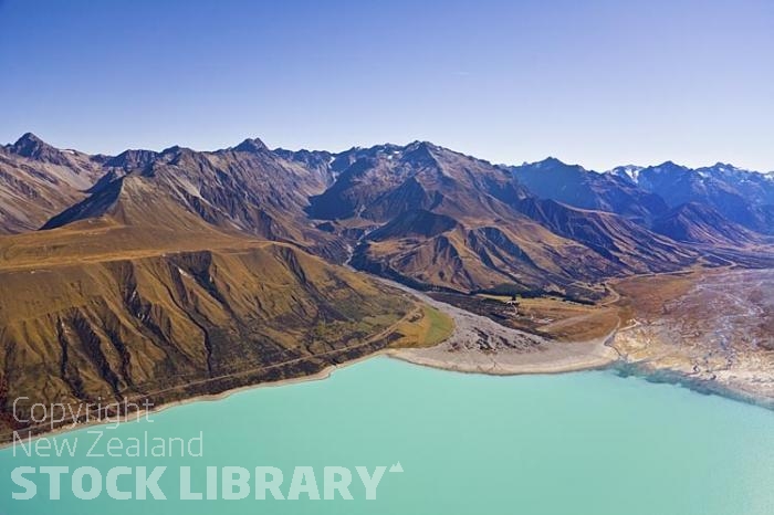 Aerial;Lake Pukaki;South Canterbury;Canterbury;Glentanner;airfield;airport;Tasman River