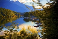 Lake_Manapouri;Fiordland;mountains;hills;rivers;Road;State_Highway_95;bush;nativ