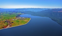 Aerial;Lake_Te_Anau;Fiordland;mountains;hills;rivers;Road;State_Highway_94;bush;