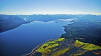 Aerial;Lake_Te_Anau;Fiordland;mountains;hills;rivers;Road;State_Highway_94;bush;