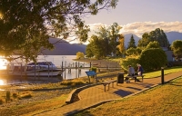 Lake_Te_Anau;Fiordland;mountains;hills;rivers;Road;State_Highway_94;bush;native_