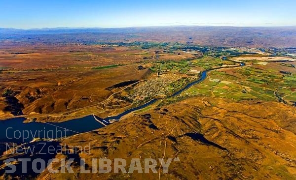 Aerial;Alexandra;Clyde;Otago;Clutha River;Clyde Dam