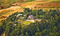 Aerial;Otago_Peninsula;Otago;golden_sands;gothic_buildings;Heritage;Larnach_Cast