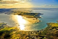 Aerial;Otago_Peninsula;Otago;harbour;golden_sands;Harington_Point;golden_light