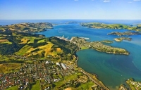 Aerial;Port_Chalmers;Otago_Peninsula;Otago;harbour;golden_sands;Heritage_Museum