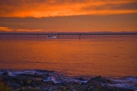 Bluff;Southland;Going_Fishing;pier;long_pier;fishing_boat;orange_sky;dawn_sky