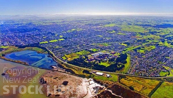 Aerial;Invercargill;Southland;state highway1;Waverley;Windsor;Hawthorndale;Georgetown;Heidelberg;Kingswell;Tisbury;Bushy Point;Airport;queenspark