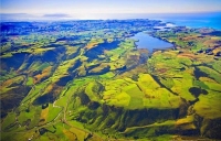 Aerial;The_Catlins;Southland;hills;rivers;Road;bush;native_forrest;green_fields;