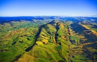 Aerial;The_Catlins;Southland;hills;rivers;Road;bush;native_forrest;green_fields;