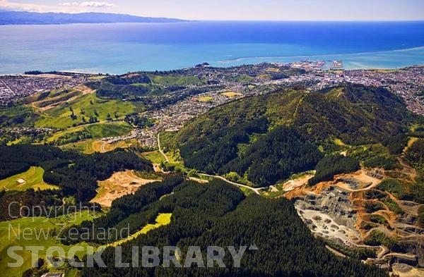 Aerial;Nelson;Tasman Bay;Boulder Bank;sandy beaches;rocky shorelines;beach;beach front;boating;bush;native forrest;golden sands;Nelson;quarry;Tasman Bay;Quarry;harbour;Richmond