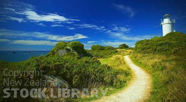 Cape Foulwind;West Coast;Lighthouse;cliffs;bluffs;Lighthouse;pathway