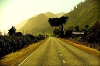 Granity;West_Coast;cliffs;bluffs;blue_sky;blue_sea;bush;native_forrest;Rail_line