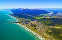 Aerial;Greymouth;West_Coast;State_Highway_6;mountains;valleys;Grey_river;Tasman_