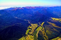 Aerial;Greymouth;West_Coast;State_Highway_6;mountains;valleys;Grey_river;Tasman_