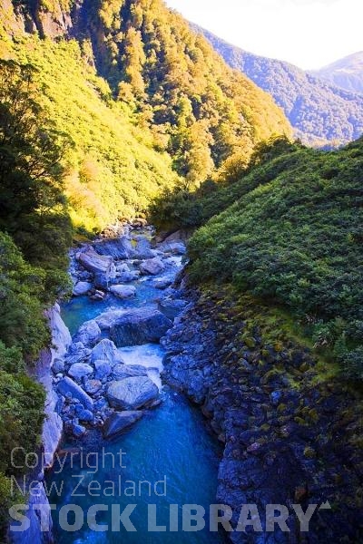 Haast Pass Route;West Coast;State Highway 6;mountains;valleys;rivers;Gates of;Haast;Gates of;Haast Falls;Falls;waterfall;Haast River;bush;native forest