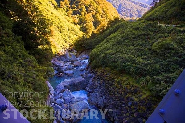 Haast Pass Route;West Coast;State Highway 6;mountains;valleys;rivers;Gates of;Haast Gorge;Gates of;Haast;Gates of;Haast Bridge;Gates of;Haast Falls;bush;Bridge;native forest