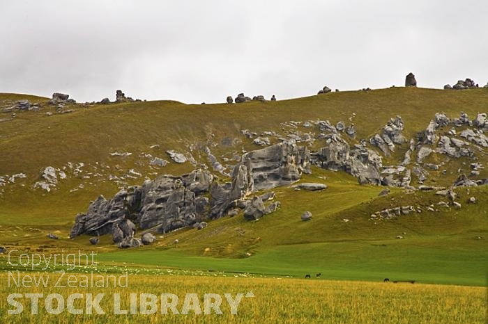 Arthur's Pass Route Canterbury;mountains;hills;Lakes;tussock grass;tussock;bush;native forrest;state highway 73;scree;rocky out crops;boulders;sheep;low cloud;limestone rocks;limestone;paddocks