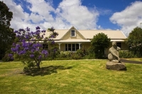 Whangarei;Northland;Art_Gallery;Reyburn_Art_Gallery;sculpture;lawn;flowering_tre