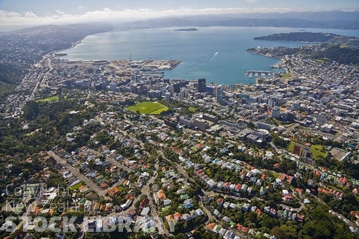 Aerial-Wellington-city looking North