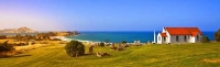 Coast;Otago;Karitane;Seacliff;golden_sands;green_fields;green_paddocks;Rail_line