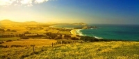 Coast;Otago;Karitane;Seacliff;golden_sands;green_fields;green_paddocks;Rail_line